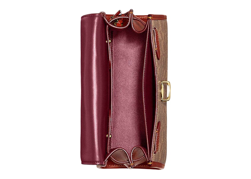 Lookbook コーチ トップハンドル シグネチャーキャンバス サミー タン/ラスト