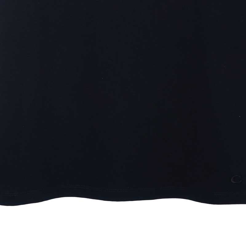Cheap コーチ ユニセックス ブラックTシャツ サークルロゴデザイン リラックスフィット C9140-BLK