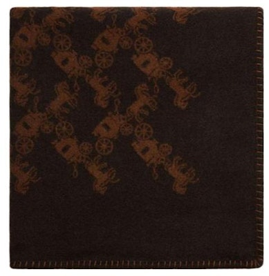 COACH Carriage Print Knit Scarf Coklat Unisex - Gaya Pasangan. C6394_CHT Buy COACH Carriage Print Knit Scarf Coklat Unisex - Gaya Pasangan. C6394_CHT