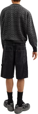 COACH Unisex Crewneck Ribbed Trim Sweater in Smoke Gray. CX807-R8E Shop COACH Unisex Crewneck Ribbed Trim Sweater in Smoke Gray. CX807-R8E