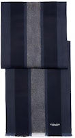 COACH Unisex Striped Scarf Blue/Black/Gray 76059-RIB COACH Unisex Striped Scarf Blue/Black/Gray 76059-RIB