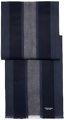 COACH 유니섹스 스트라이프 스카프 블루/블랙/그레이 76059-RIB Buy COACH 유니섹스 스트라이프 스카프 블루/블랙/그레이 76059-RIB