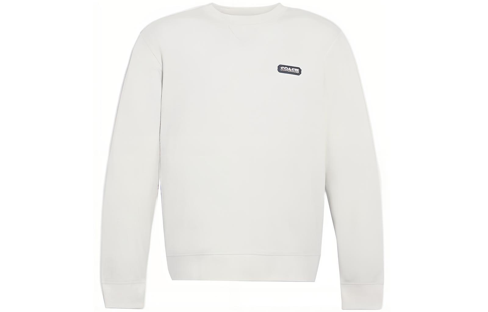 COACH White Logo Print Crewneck Casual Sweatshirt Long Sleeve C5760-WHT