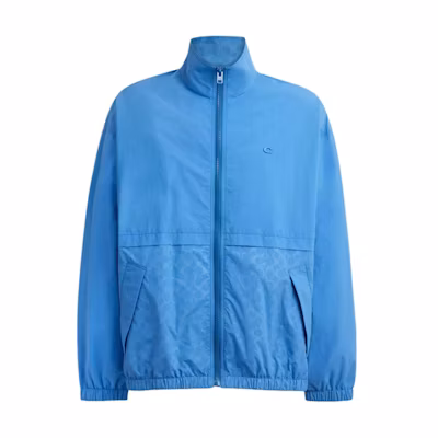 COACH Windbreaker Solid Color Zip-Up Jacket for Men - Blue CR358-BLU