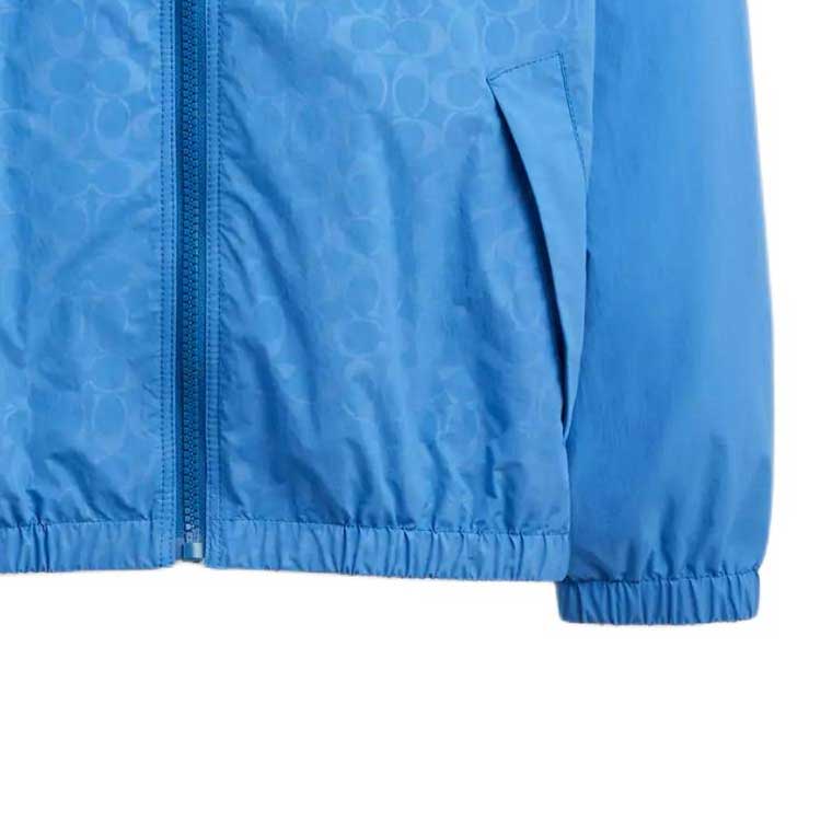 COACH Windbreaker Solid Color Zip-Up Jacket for Men - Blue CR358-BLU 圖 5
