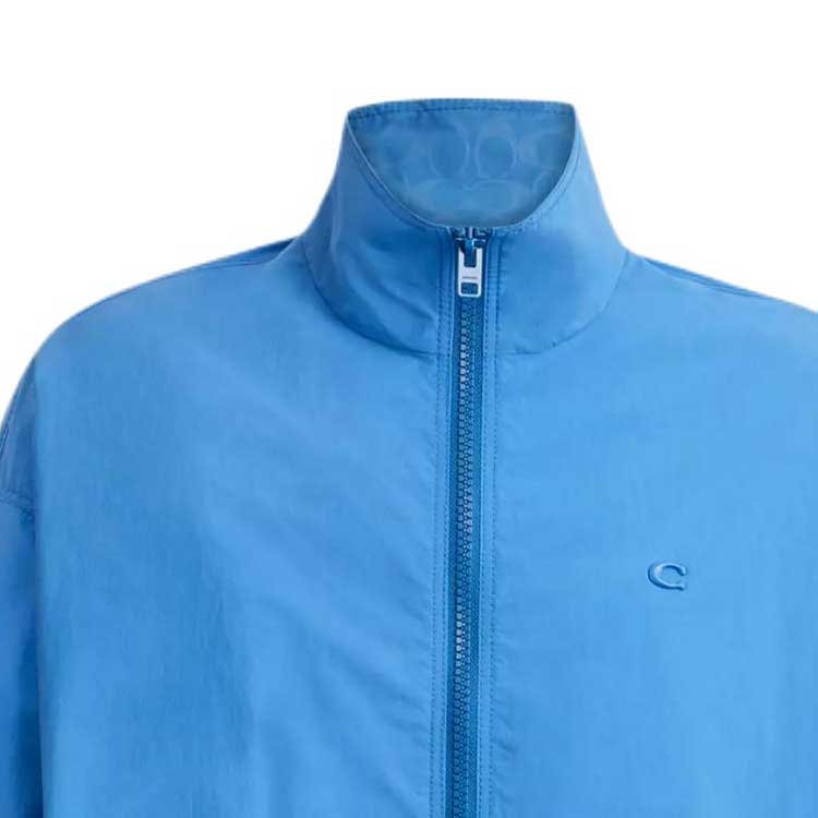 COACH Windbreaker Solid Color Zip-Up Jacket for Men - Blue CR358-BLU 圖 6