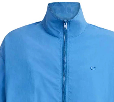 COACH Windbreaker Solid Color Zip-Up Jacket for Men - Blue CR358-BLU Details for COACH Windbreaker Solid Color Zip-Up Jacket for Men - Blue CR358-BLU