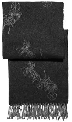 COACH Syal Campuran Wol dan Cashmere Unisex Hitam dengan Logo Kereta. F76387-BLK Order COACH Syal Campuran Wol dan Cashmere Unisex Hitam dengan Logo Kereta. F76387-BLK