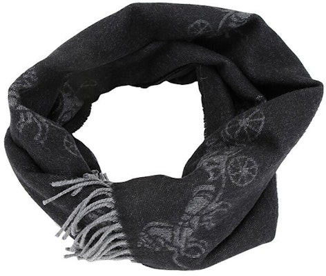 COACH Syal Campuran Wol dan Cashmere Unisex Hitam dengan Logo Kereta. F76387-BLK Purchase COACH Syal Campuran Wol dan Cashmere Unisex Hitam dengan Logo Kereta. F76387-BLK