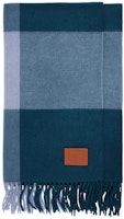 COACH Wool Knit Scarf Unisex Couples' Style Blue 76389-TWI COACH Wool Knit Scarf Unisex Couples' Style Blue 76389-TWI