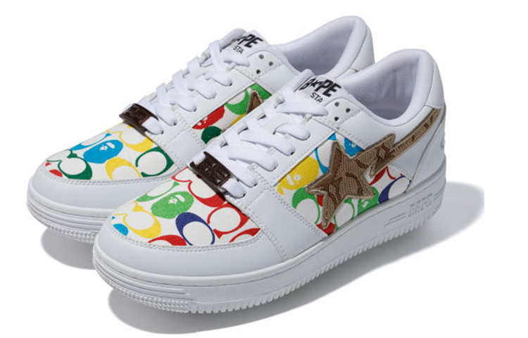 Lookbook Coach x A Bathing Ape Bapesta Low 'Blanco' 1G23 191 902