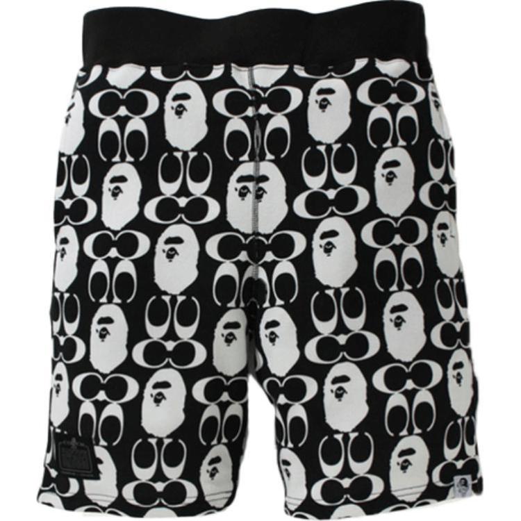 COACH x A BATHING APE Printed Mid-Waist Casual Shorts for Men. 0ZXSPM31902CH
