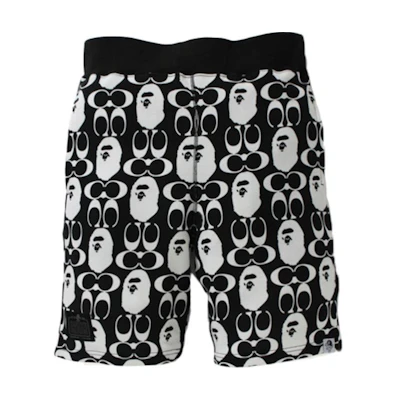 COACH A BATHING APE Printed Mid-Waist Casual Shorts for Men. 0ZXSPM31902CH