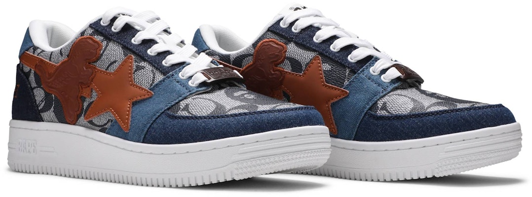 Coach x BAPE Bapesta M2 Low 'Denim' Sneakers Jeans 1H74191901 Cheap Coach x BAPE Bapesta M2 Low 'Denim' Sneakers Jeans 1H74191901