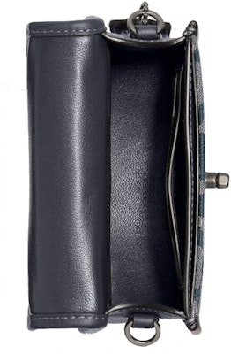 Coach x BAPE 迷你手提马鞍包 标志性提花 暗金/浅蓝色 Lookbook Coach x BAPE 迷你手提马鞍包 标志性提花 暗金/浅蓝色