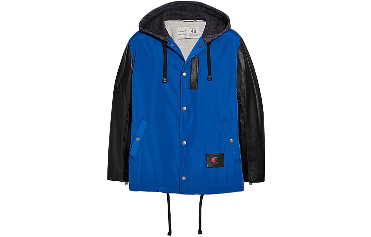COACH Champion Colorblock Hooded Zip Casual Jacket Blue 3373-BTA