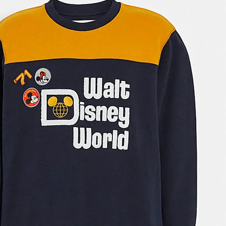 Coach Disney Navy Blue Colorblock Logo Print Crewneck Sweatshirt C9481-EFH 圖 6