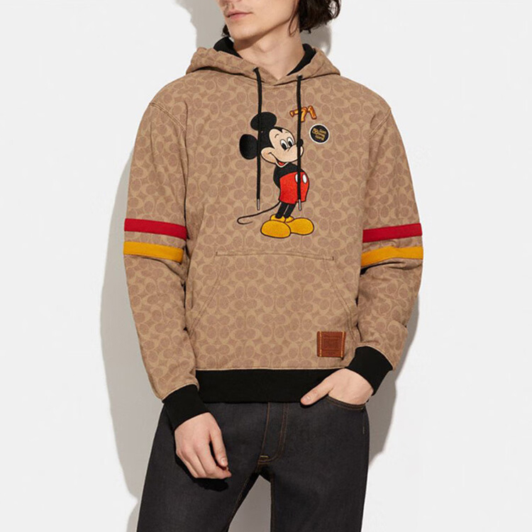 COACH Disney SS22 Mickey Print Striped Hoodie  Beige. C9479-RYU 圖 4