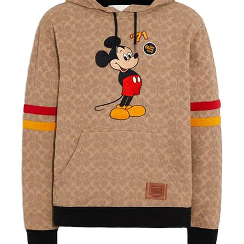 COACH Disney SS22 Mickey Print Striped Hoodie  Beige. C9479-RYU 圖 7