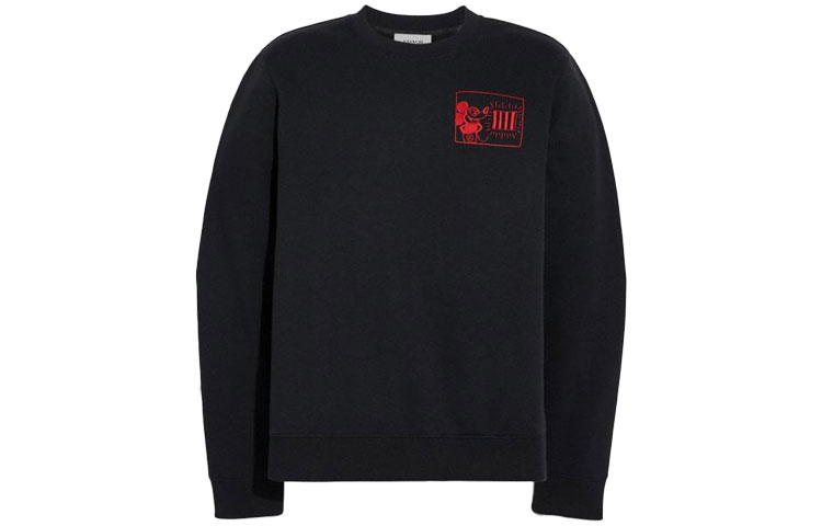 COACH Disney Keith Haring Black Crewneck Sweatshirt Pullover 5471-BLK