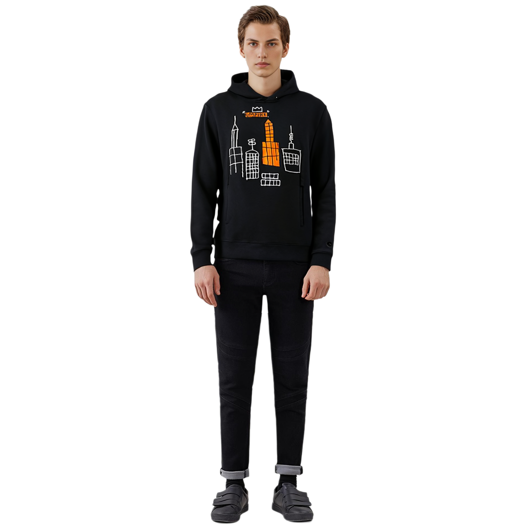Lookbook COACH x Jean-Michel Basquiat Abstract City Hoodie Black Pullover C5205-BLK