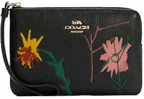Coach x Jean-Michel Basquiat Corner Zip Wristlet Black Coach x Jean-Michel Basquiat Corner Zip Wristlet Black