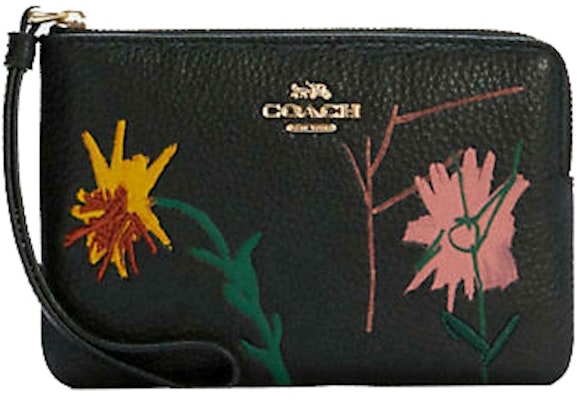 Coach x Jean-Michel Basquiat Dompet Ritsleting Sudut Hitam Buy Coach x Jean-Michel Basquiat Dompet Ritsleting Sudut Hitam