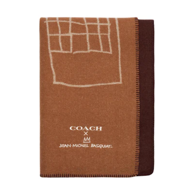 COACH Jean-Michel Basquiat Large Brown Scarf C5060-CAM