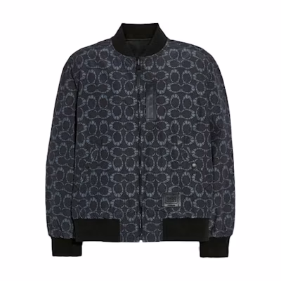 COACH Jordan Logo Printed Black Long Sleeve Jacket C6711-CHR