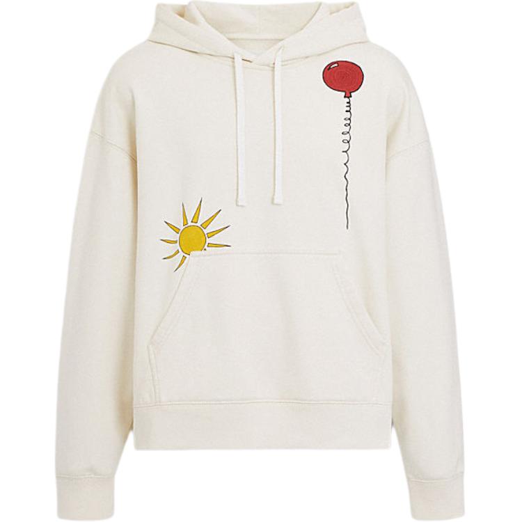 COACH OBSERVED BY US SS24 Vintage Ivory Graphic Hoodie Casual Long Sleeve CT622-NFY