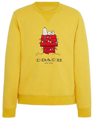 Coach x Peanuts 史努比燈光黃色印花圓領衫 CE548-V1W Buy Coach x Peanuts 史努比燈光黃色印花圓領衫 CE548-V1W