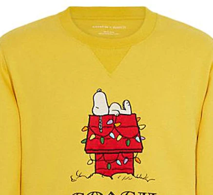Coach x Peanuts 史努比燈光黃色印花圓領衫 CE548-V1W Shop Coach x Peanuts 史努比燈光黃色印花圓領衫 CE548-V1W