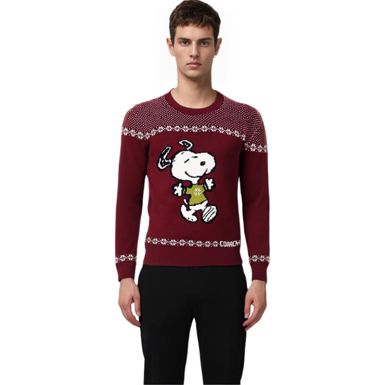 Purchase COACH x Snoopy FW22 Red Polka Dot Letter Intarsia Sweater . CE936-SIJ