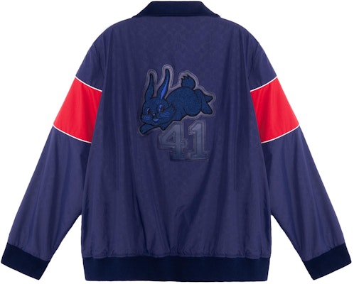 COACH x White Rabbit FW22 Colorblock Bunny Print Hoodie Jacket Navy. CE137-NAY Shop COACH x White Rabbit FW22 Colorblock Bunny Print Hoodie Jacket Navy. CE137-NAY