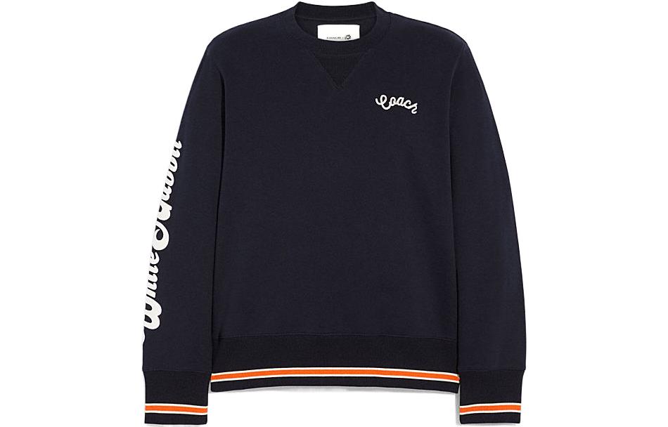 COACH x White Rabbit FW22 Logo Print Striped Sweatshirt Black  Edition CE272-RF2