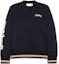 Order COACH x White Rabbit FW22 Logo Print Striped Sweatshirt Black Edition CE272-RF2
