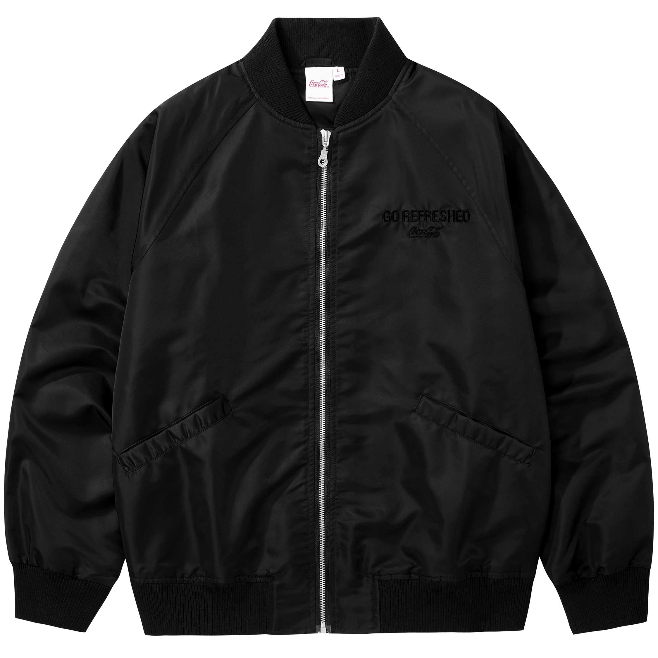 Coca-Cola Classic Embroidered Lettering Minimalist Bomber Jacket Unisex. 80031035A