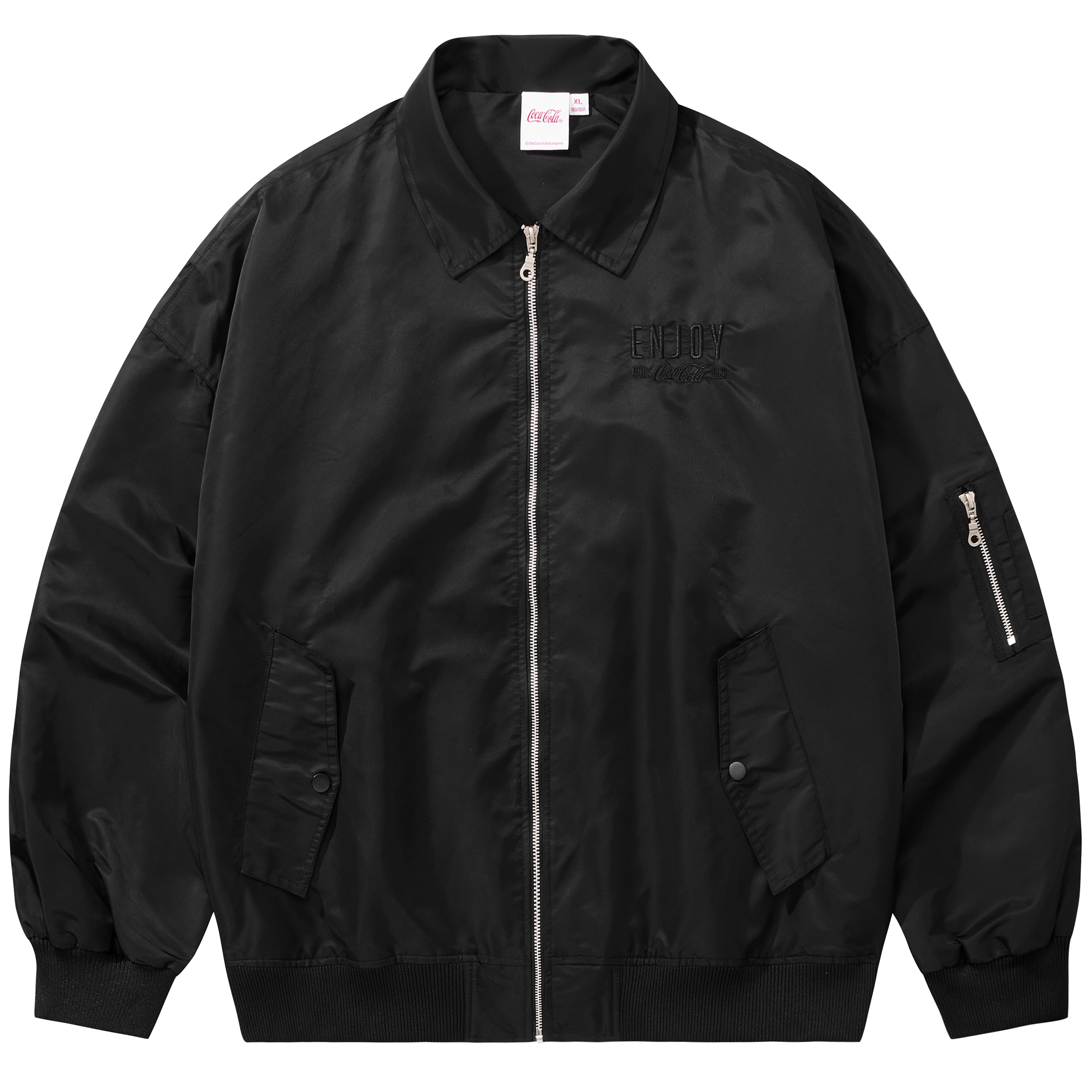 Coca-Cola Embroidered Lettering Flight Jacket Unisex 810311417