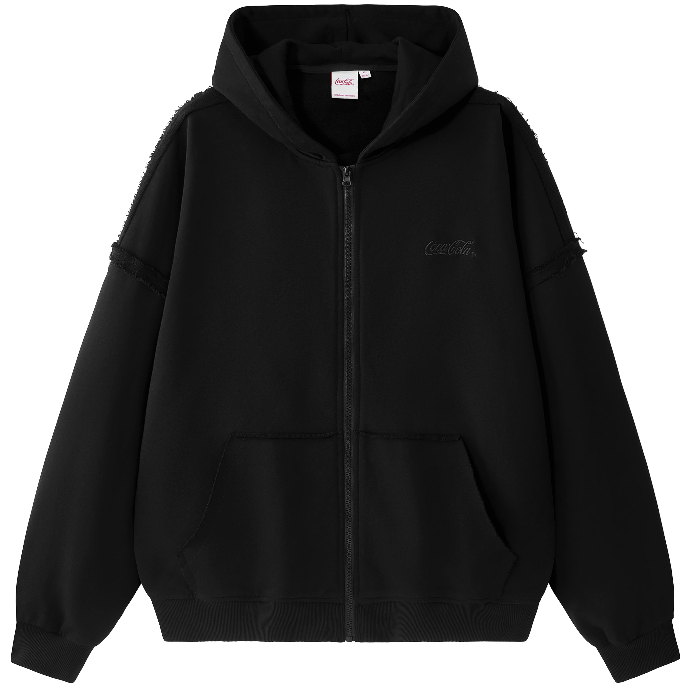 Coca-Cola Logo Embroidered Washed Heavyweight Hoodie Jacket Unisex. 820311520