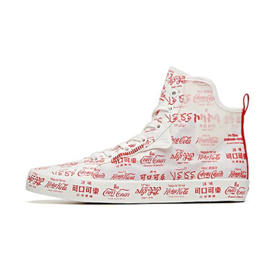 Anta Coca Cola Canvas High 'White Red'