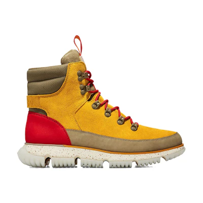 Cole Haan 4.ZEROGRAND Hiker Boot Hasan Minhaj Mineral Yellow Suede