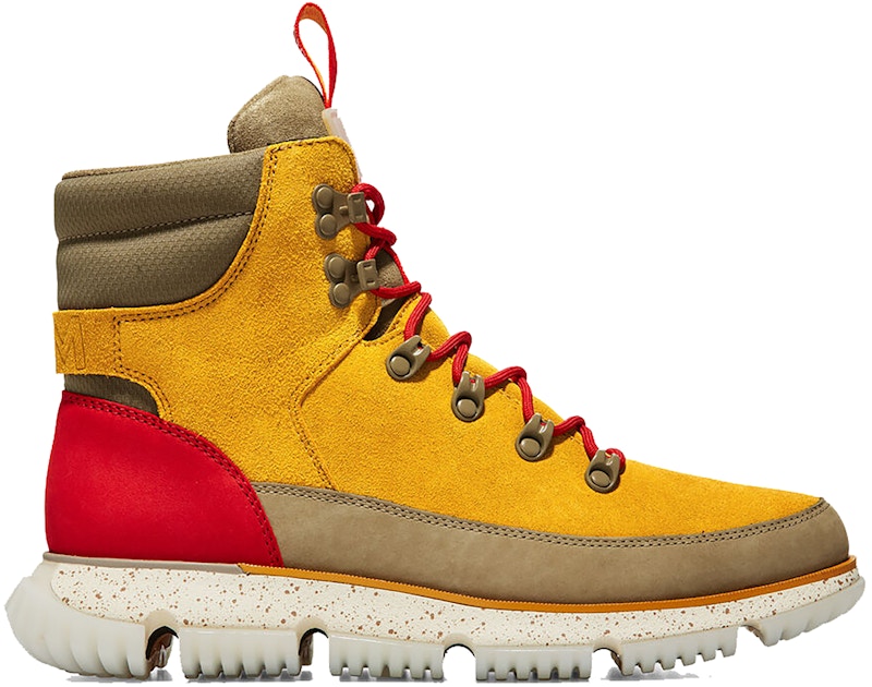 Cole Haan 4.ZEROGRAND Hiker Boot Hasan Minhaj Mineral Yellow Suede C34013