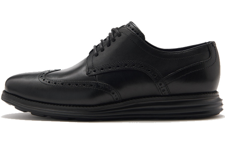 Cole Haan Black Leather Brogue Oxford Wingtip Comfortable Casual Shoes C27984