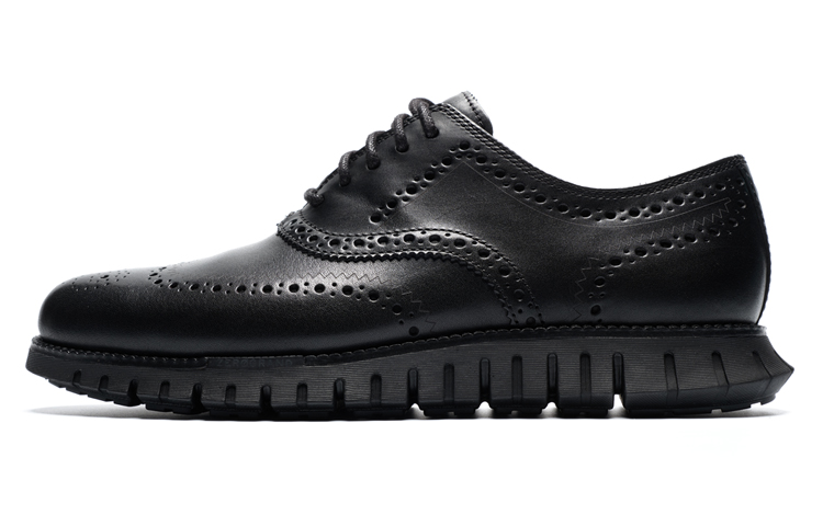 Cole Haan Black Leather Casual Low-Top Fashion Sneakers. C39601