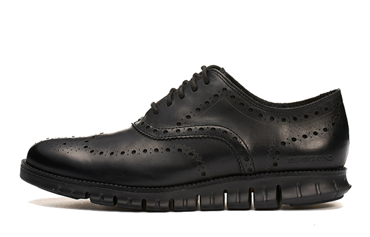 Cole Haan Zerogrand Wingtip Oxford Leather Shoes - Black Casual Dress Shoes C20719