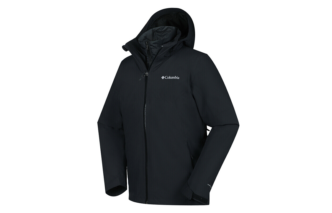 Lookbook 哥倫比亞 3合1高領可拆式羽絨外套 冬季黑色大衣 WE1520010