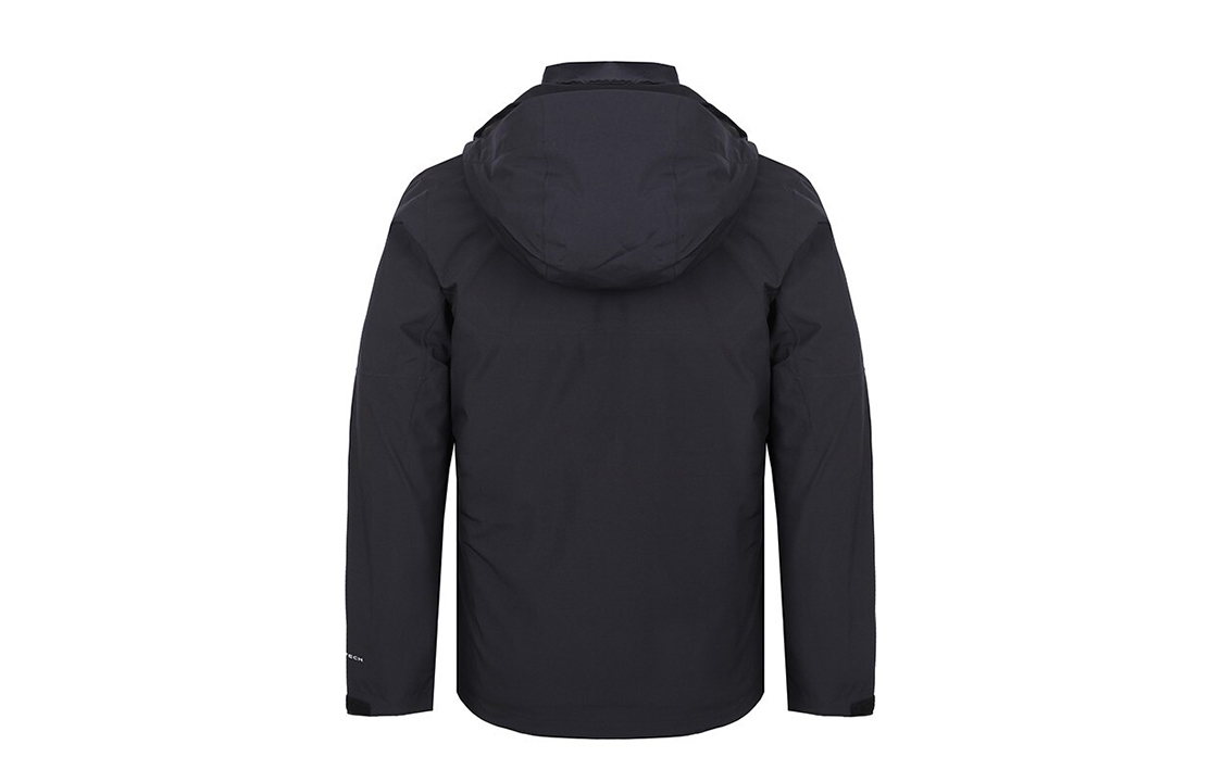 Shop 哥倫比亞 3合1高領可拆式羽絨外套 冬季黑色大衣 WE1520010