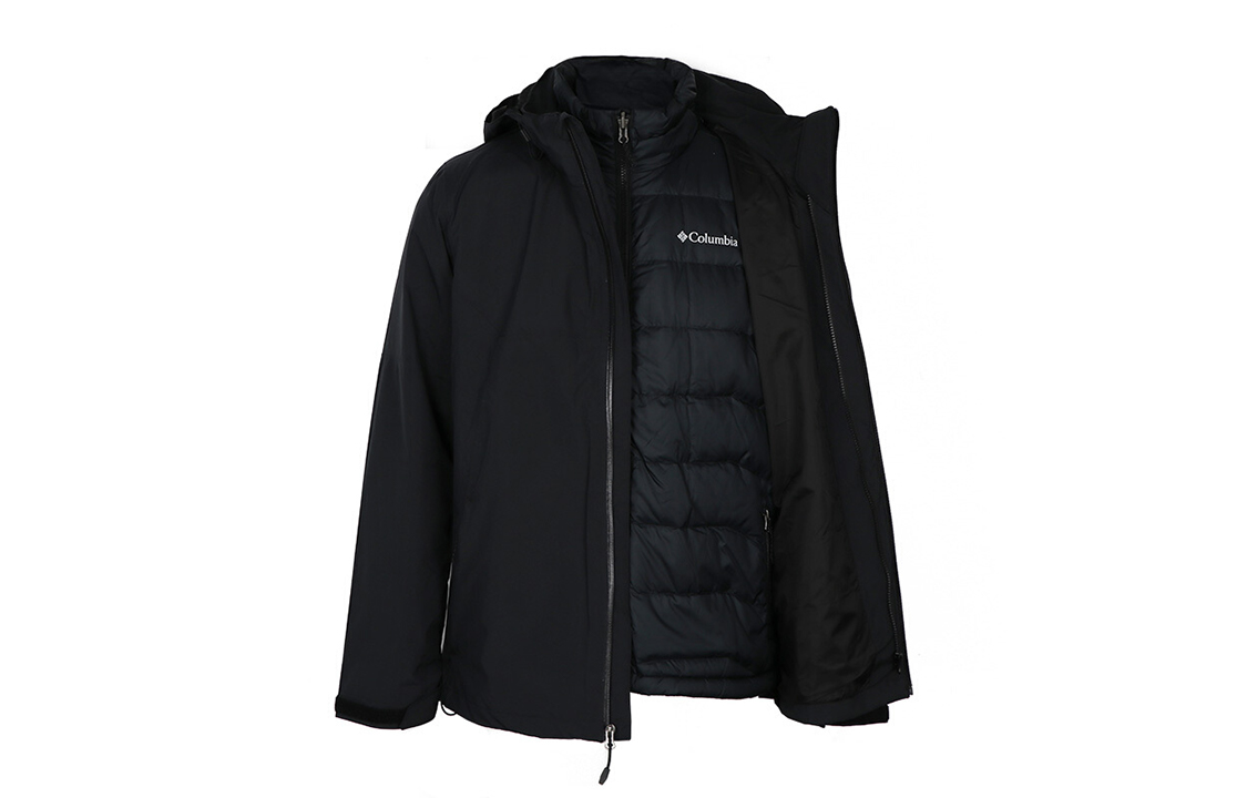 Purchase 哥倫比亞 3合1高領可拆式羽絨外套 冬季黑色大衣 WE1520010