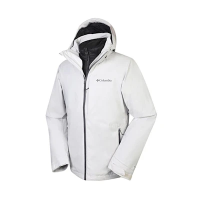 Columbia 3-in-1 Outdoor Jacket Waterproof Windproof Warm Light Gray WE1157043