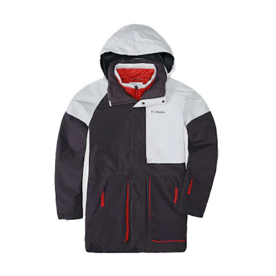 Columbia 3-in-1 Waterproof Hooded Jacket Black/Grey Winter Outdoor Wear WE0984-511
